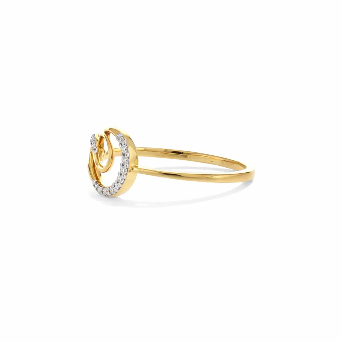 0.06 CT NATURAL DIAMOND WOMENS RING 18K GOLD